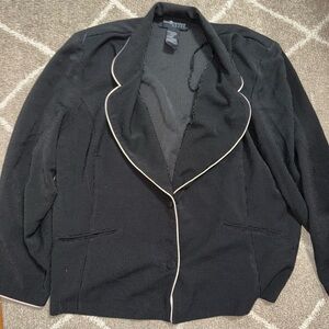 Sag Harbor Black Blazer with pink Accents